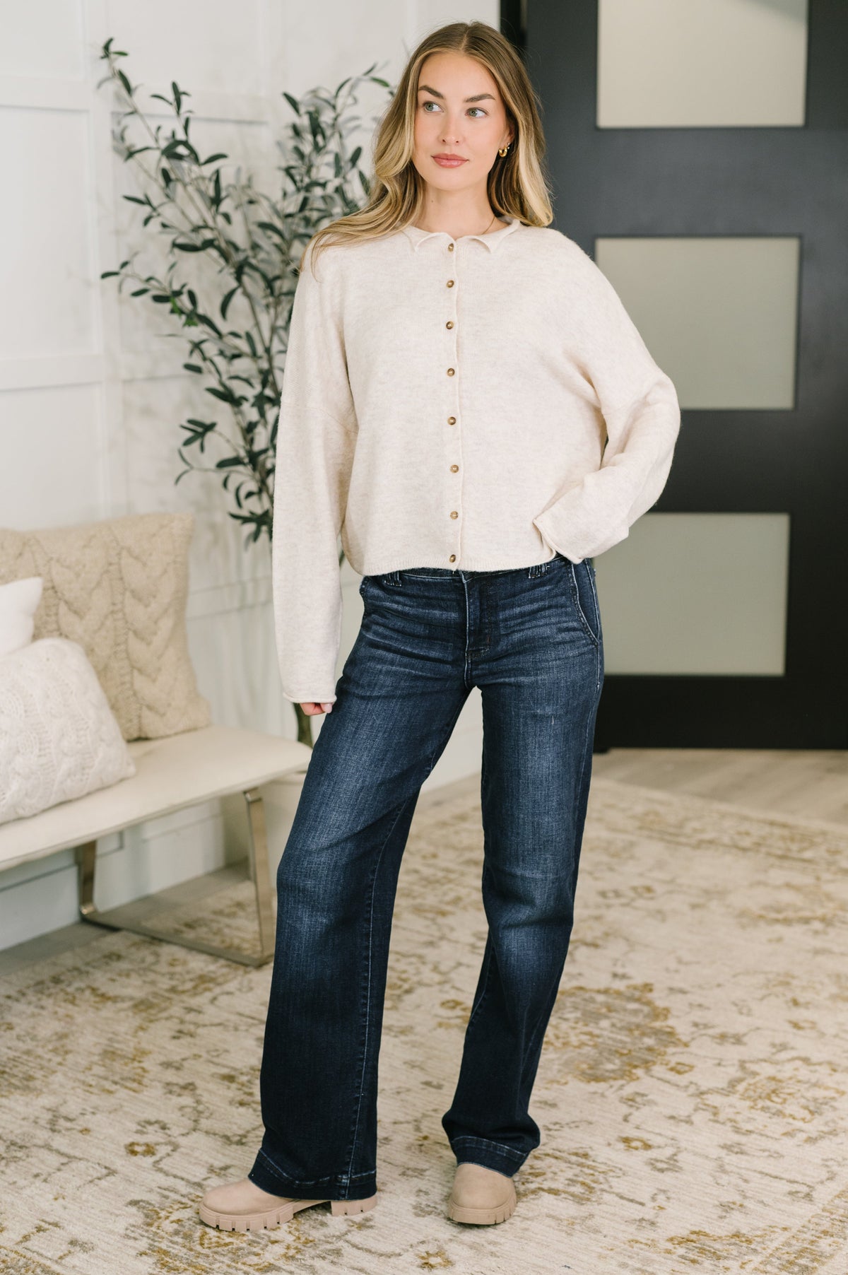 Judy Blue • Marty • High Waist Trouser Wide Leg Jean