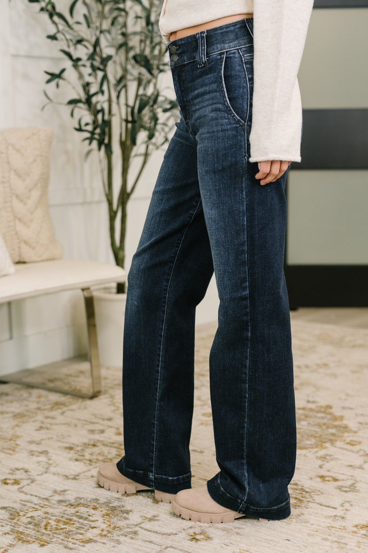 Judy Blue • Marty • High Waist Trouser Wide Leg Jean