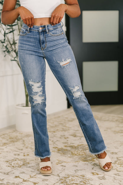 Judy Blue • Maureen • High Rise Distressed Bootcut Jeans