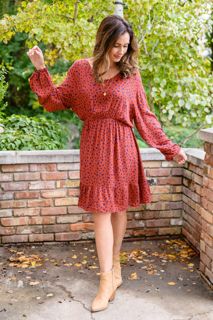 Jodifl • Most Genuine Spotted Dress In Rust