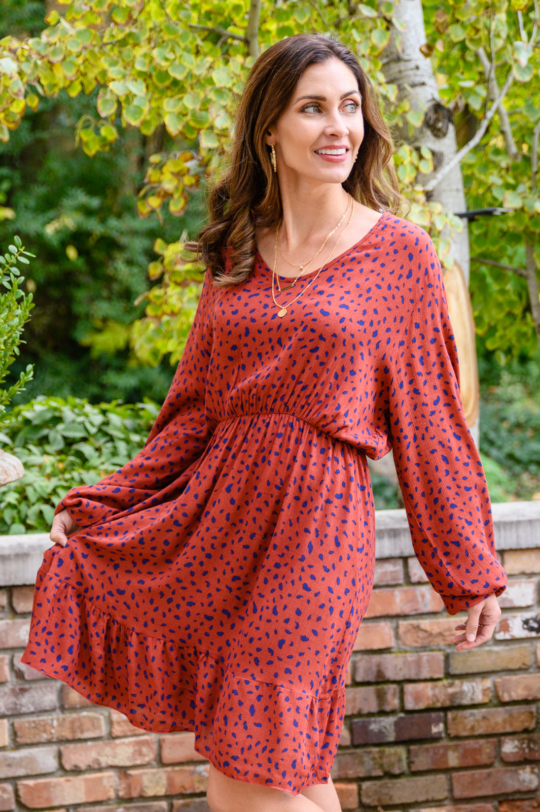 Jodifl • Most Genuine Spotted Dress In Rust