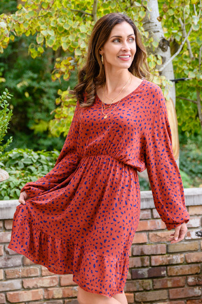 Jodifl • Most Genuine Spotted Dress In Rust