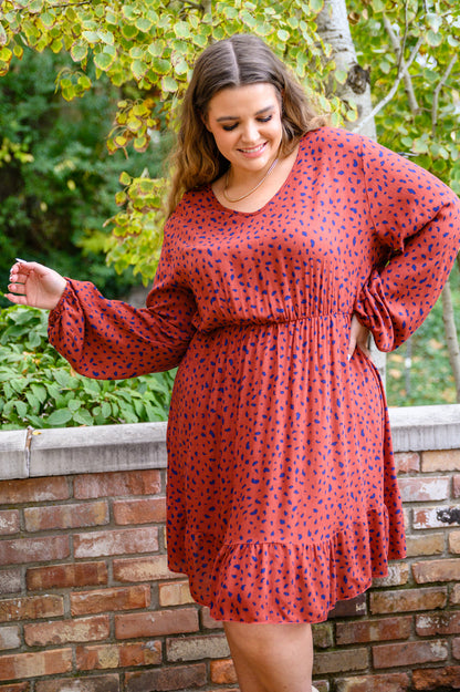 Jodifl • Most Genuine Spotted Dress In Rust