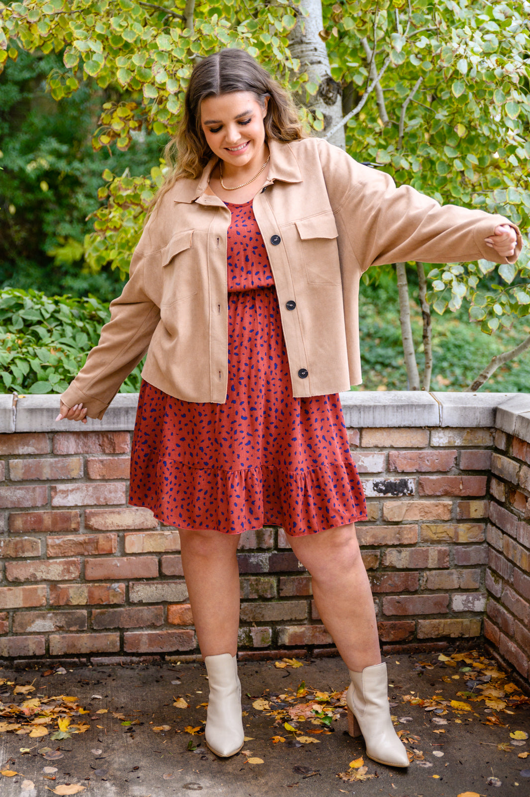 Jodifl • Most Genuine Spotted Dress In Rust