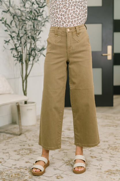 Judy Blue • Nancy • High Waist Wide Leg Ankle Jean with Vintage Front Yoke