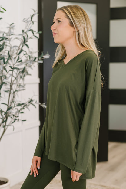 Zenana • Next to Nothing Top and Bottom Set in Dark Olive