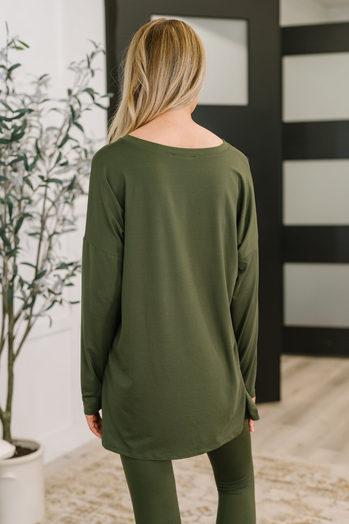Zenana • Next to Nothing Top and Bottom Set in Dark Olive