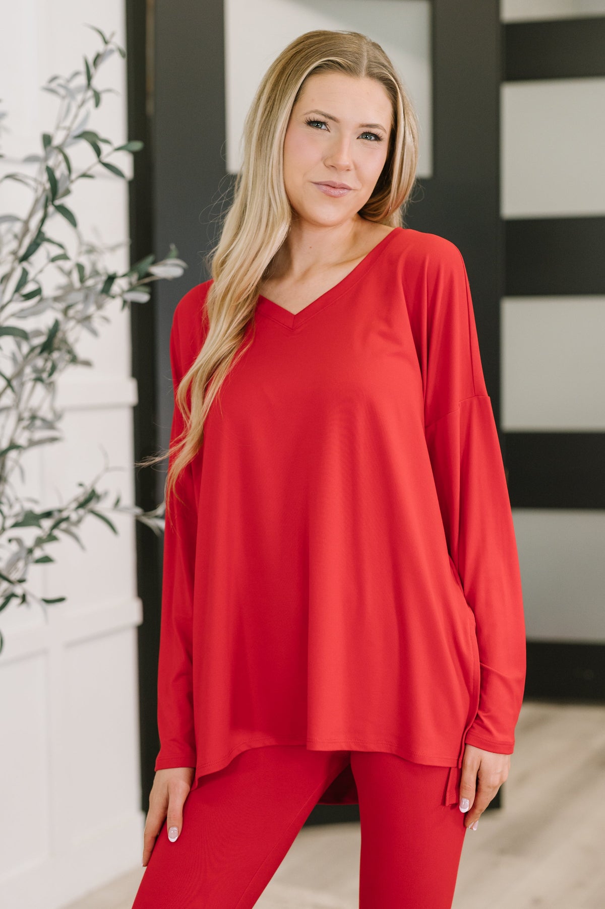 Zenana • Next to Nothing Top and Bottom Set in Ruby