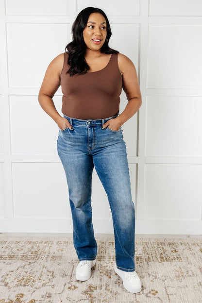 Judy Blue • Nivea • Vintage Wash Thermal Straight Jeans