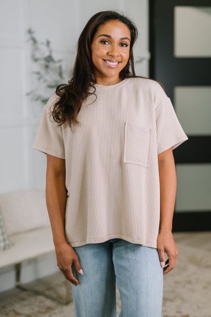 Zenana • Not That complicated Textured Boxy Tee in Ash Mocha