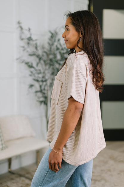 Zenana • Not That complicated Textured Boxy Tee in Ash Mocha