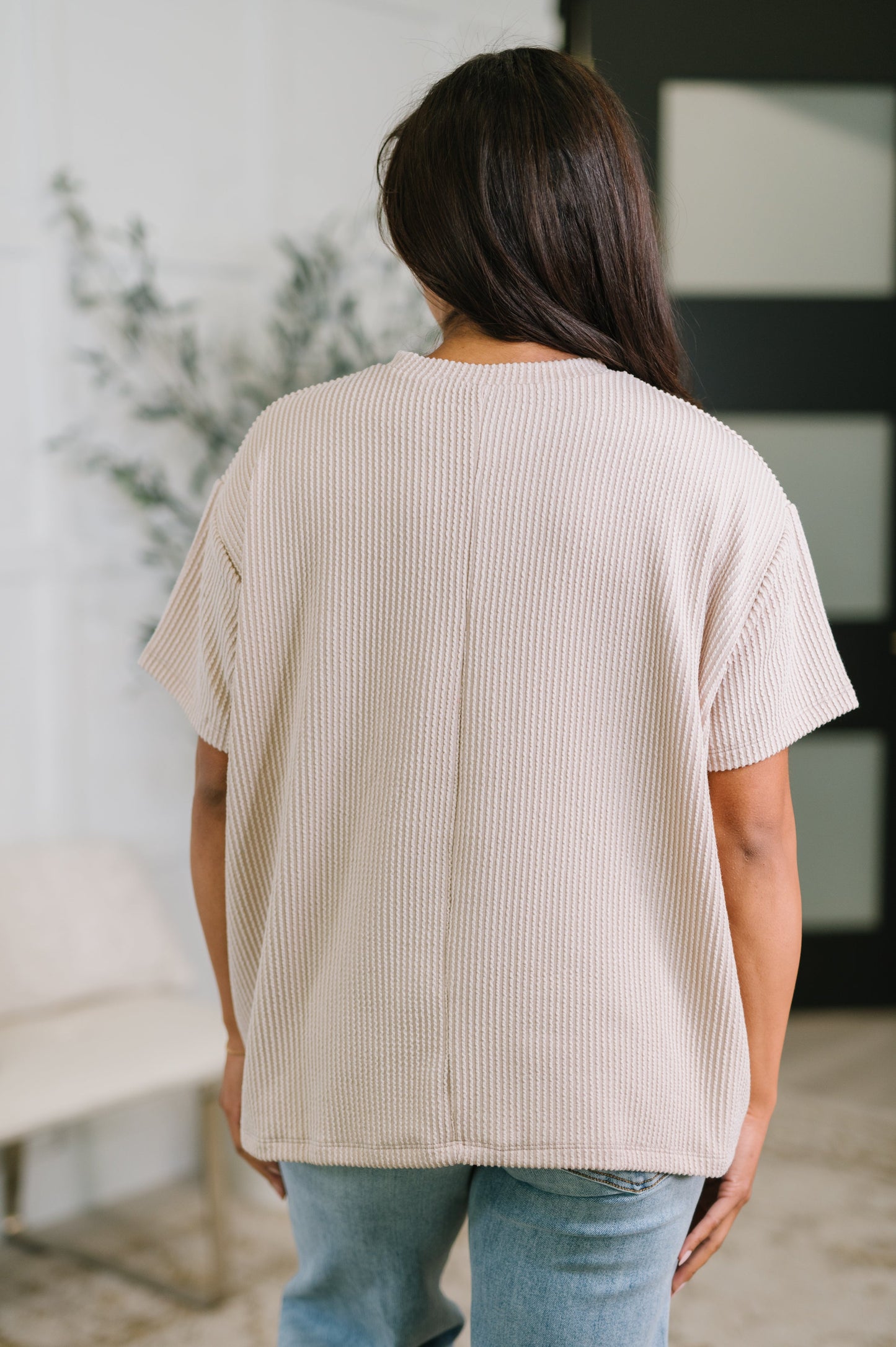 Zenana • Not That complicated Textured Boxy Tee in Ash Mocha