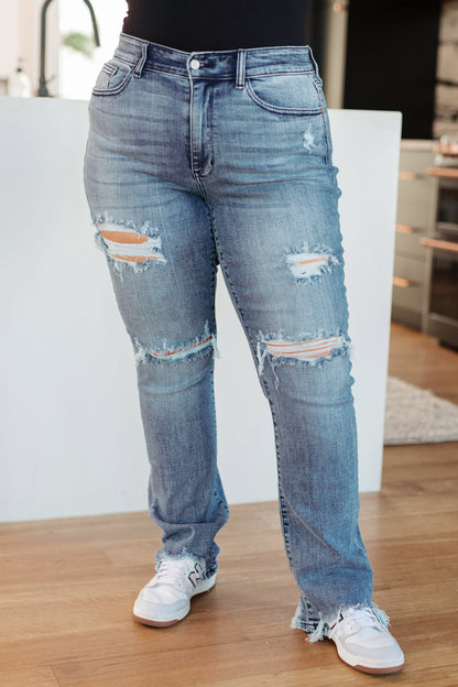 Judy Blue • O'Hara Destroyed Straight Jeans