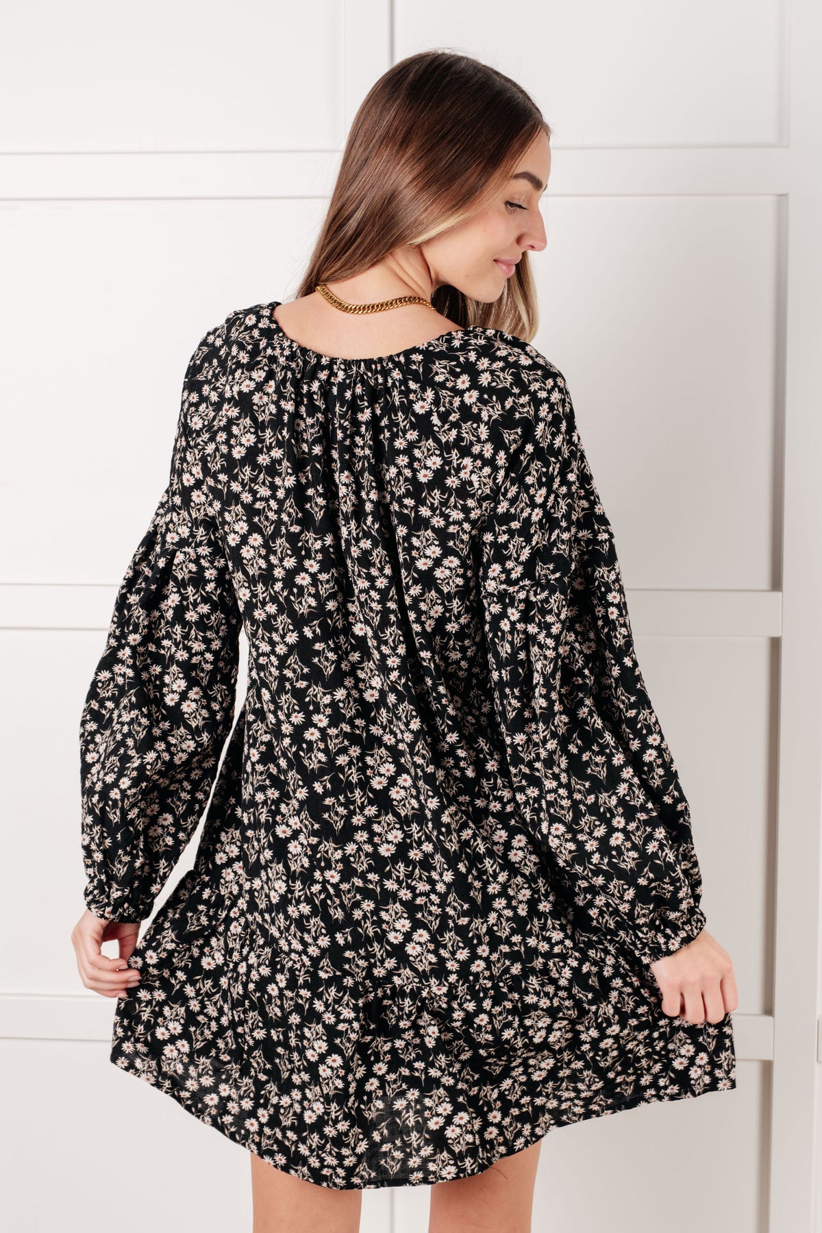 Once Again • V-Neck Floral Dress