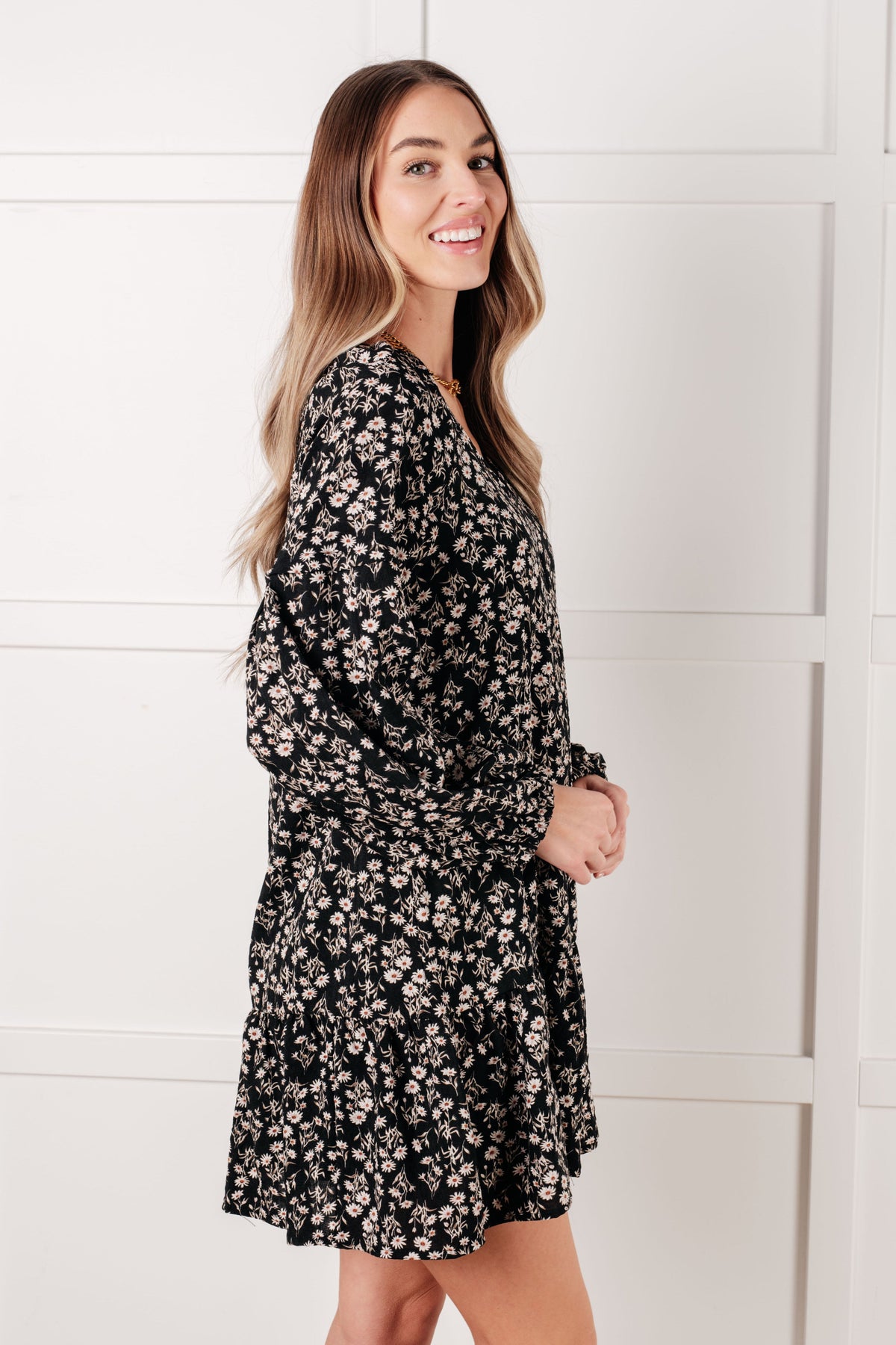 Once Again • V-Neck Floral Dress