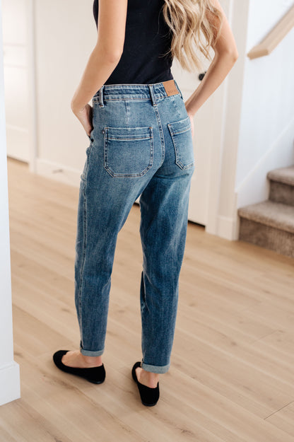 Judy Blue • Payton Pull On Denim Joggers in Medium Wash