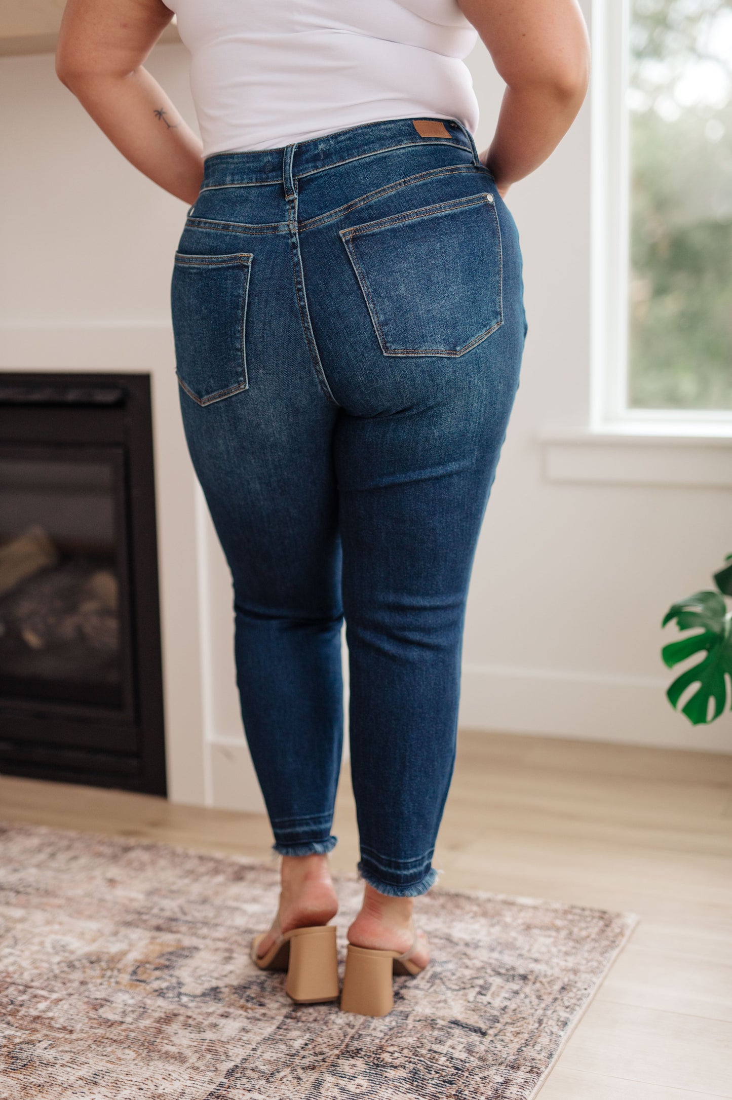 Judy Blue • Phillipa High Rise Release Hem Slim Jeans