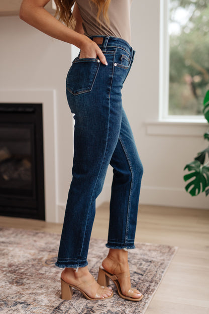 Judy Blue • Phillipa High Rise Release Hem Slim Jeans