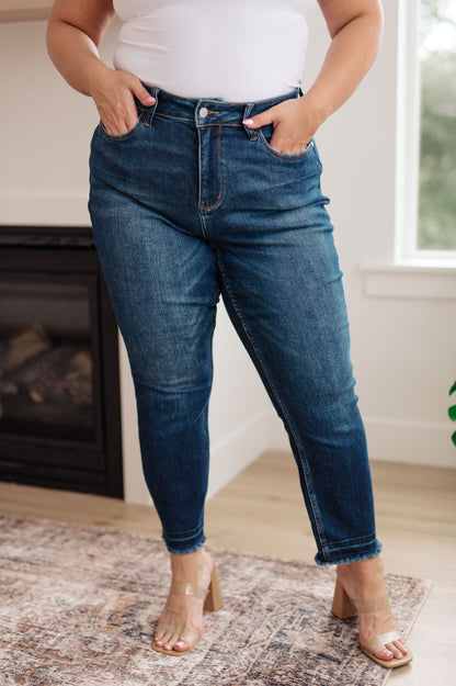 Judy Blue • Phillipa High Rise Release Hem Slim Jeans