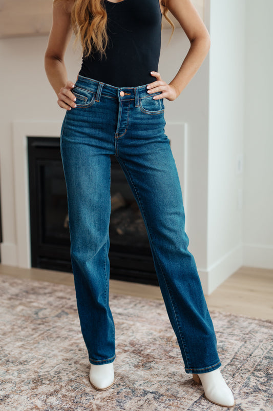 Judy Blue • Pippa • High Rise Button Fly Dad Jeans
