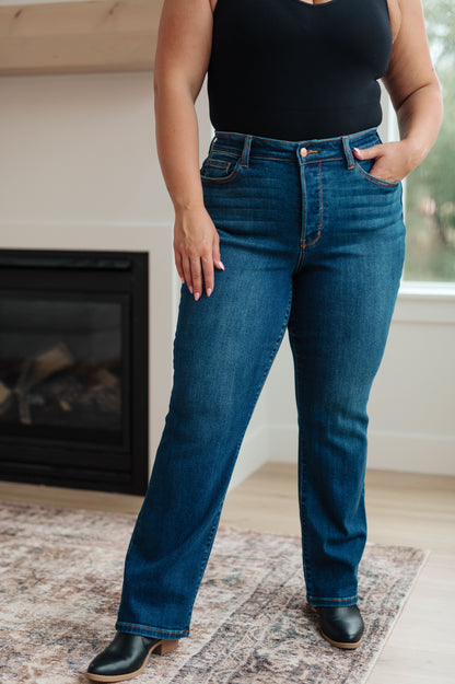 Judy Blue • Pippa High Rise Button Fly Dad Jeans