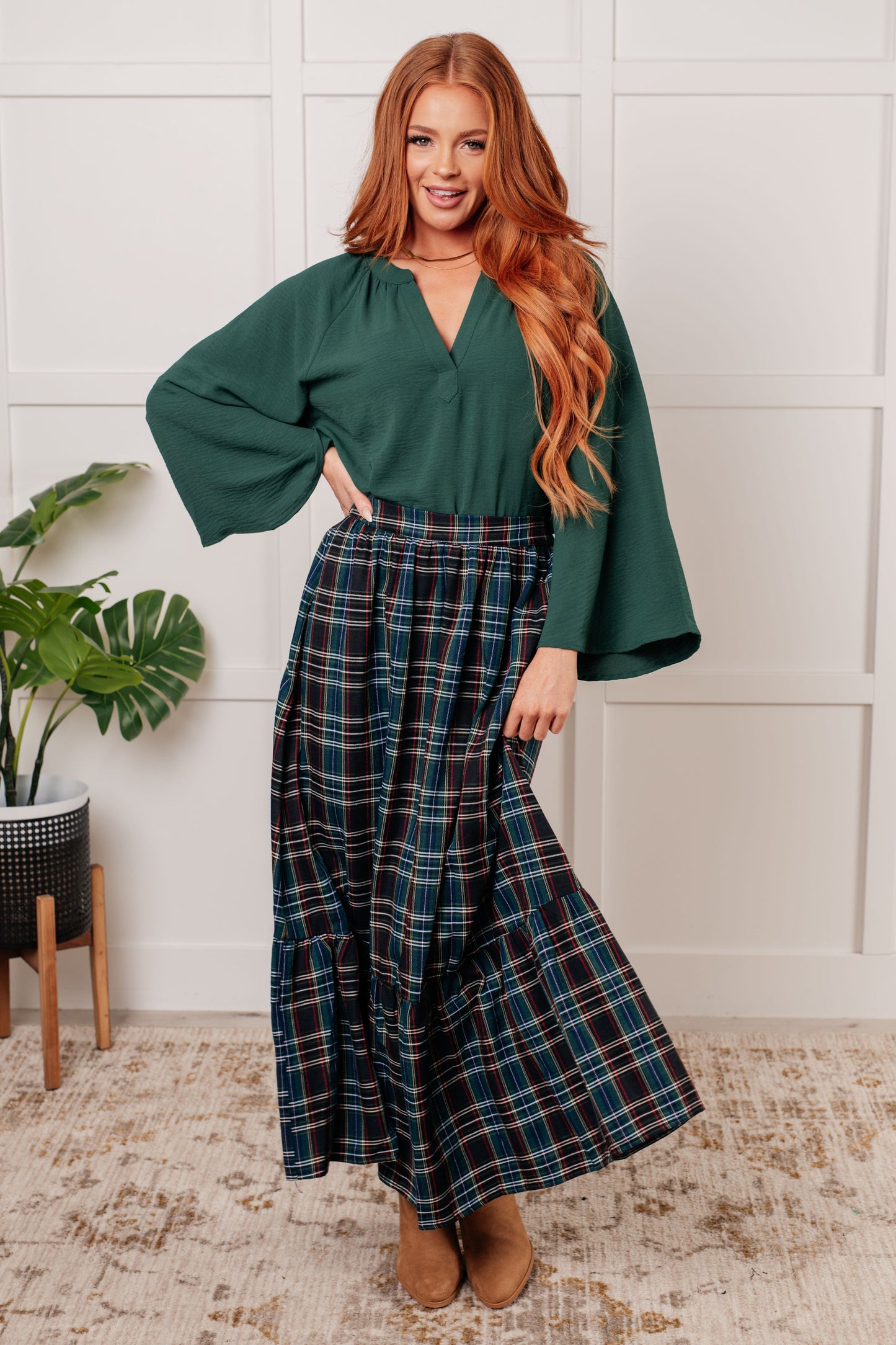 Jodifl • Plaid Perfection Maxi Skirt