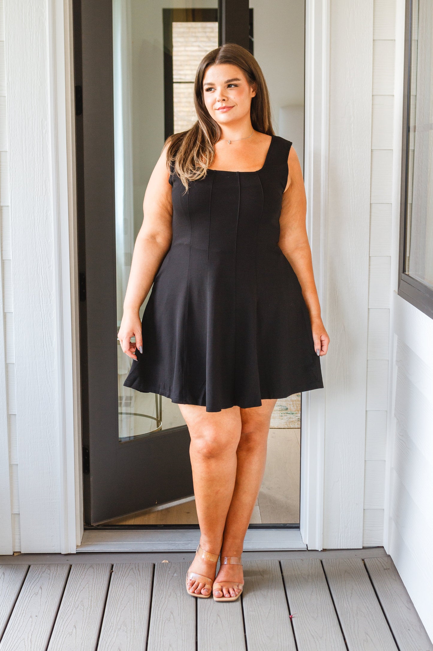 POL • Polo Match Square Neck Dress