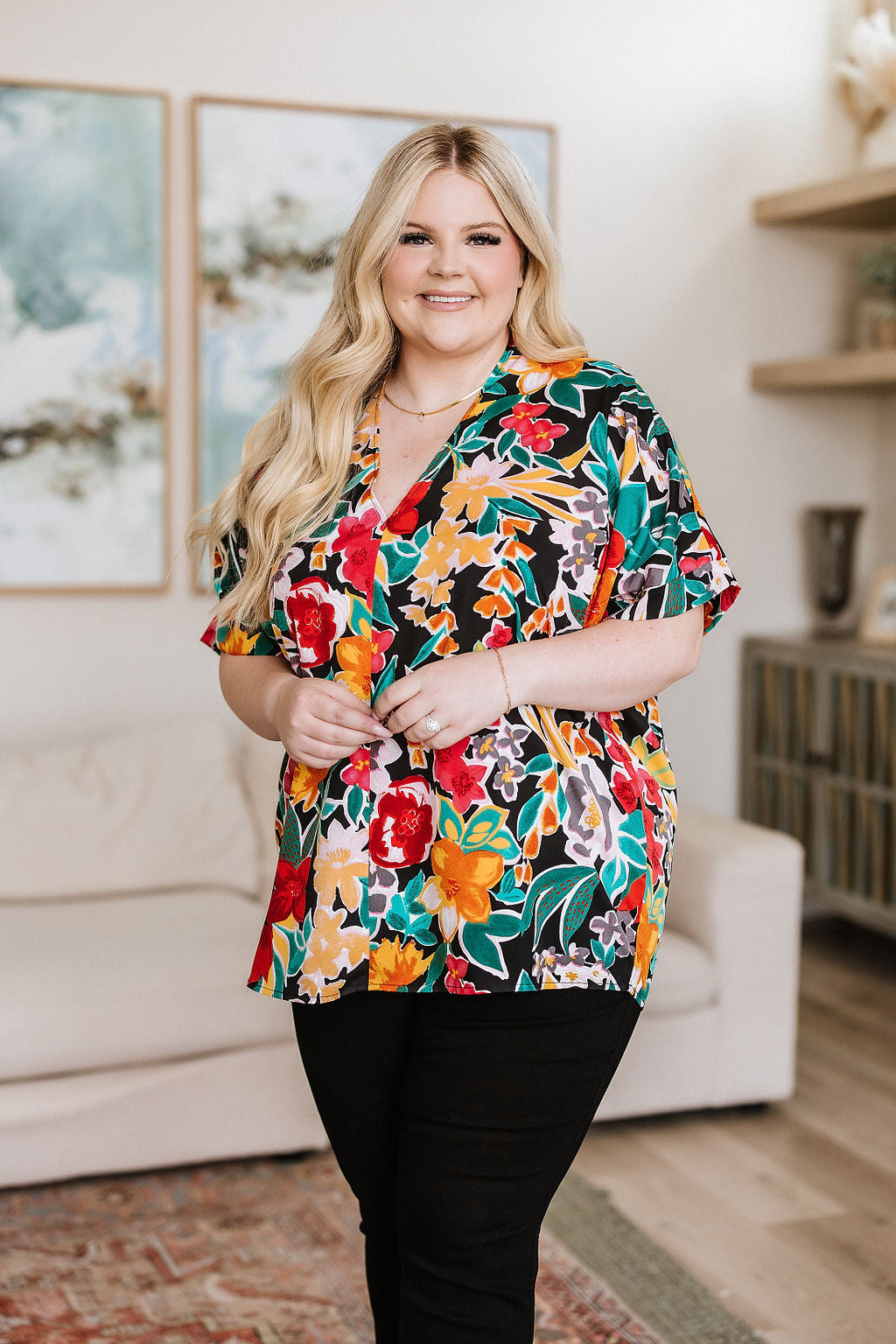 Jodifl • Pretty in Paradise Floral Blouse