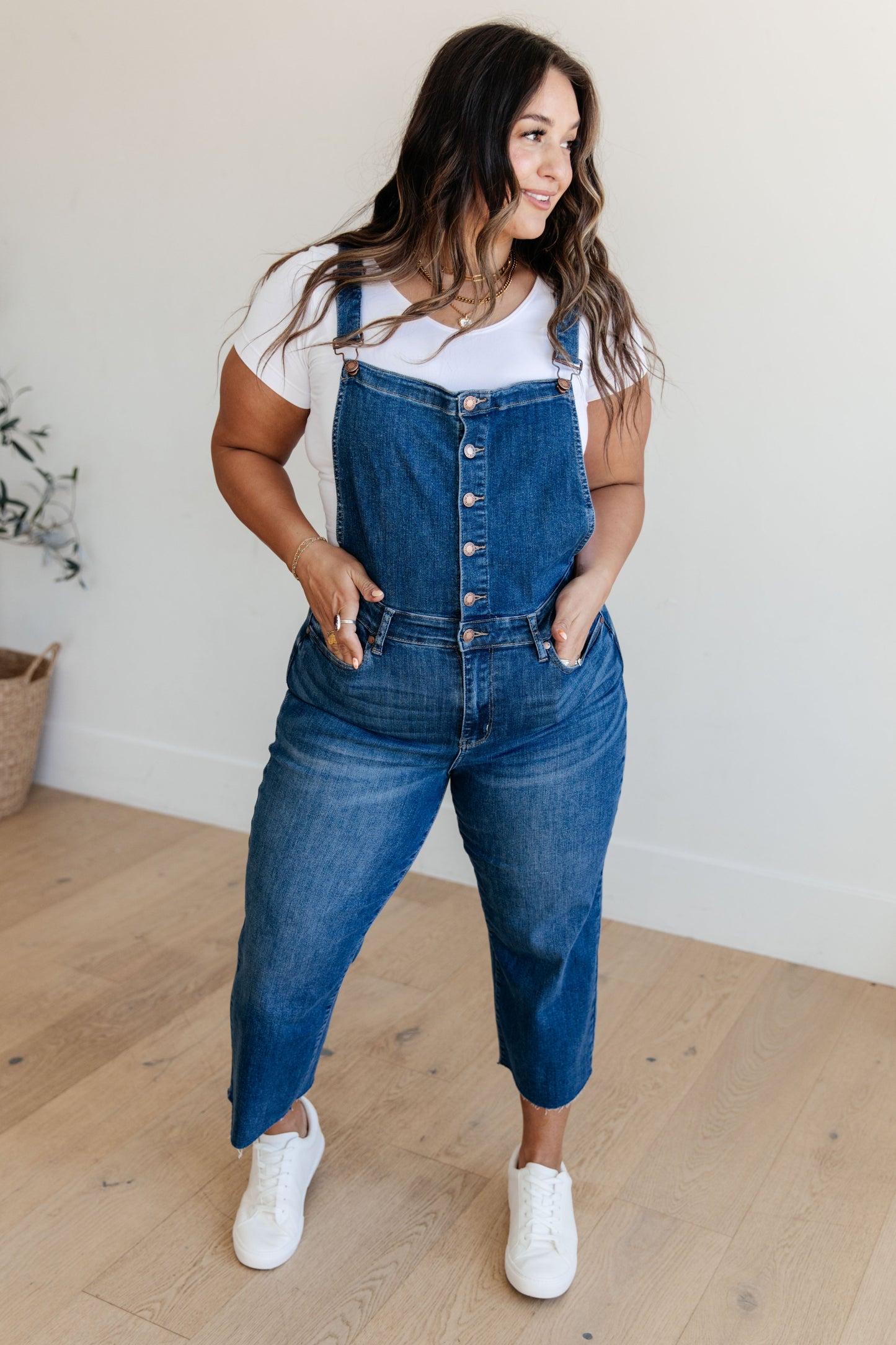 Judy Blue • Priscilla • High Rise Crop Wide Leg Denim Overalls