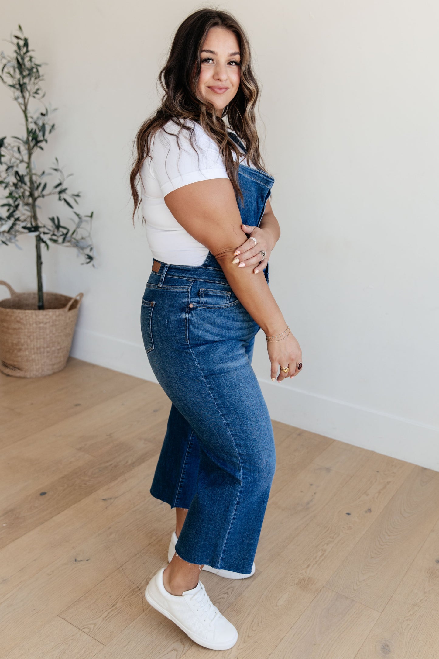 Judy Blue • Priscilla • High Rise Crop Wide Leg Denim Overalls
