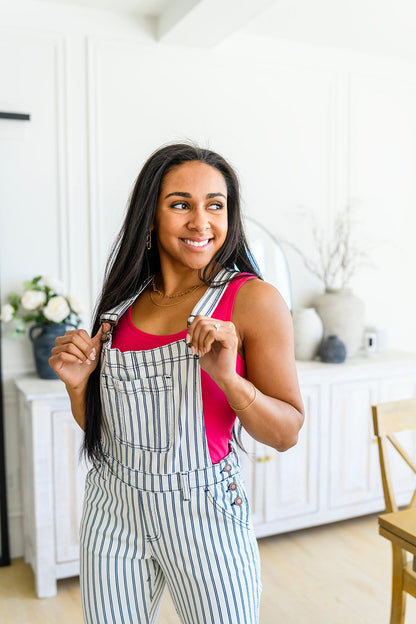 Judy Blue • Railroad Stripe Overalls