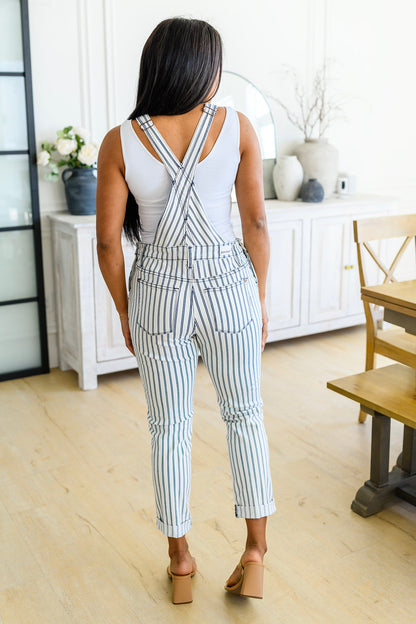 Judy Blue • Railroad Stripe Overalls
