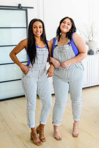 Judy Blue • Railroad Stripe Overalls