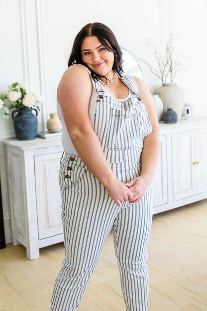 Judy Blue • Railroad Stripe Overalls