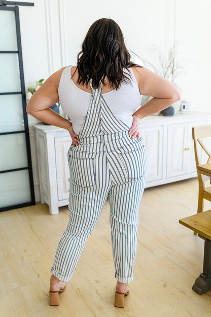 Judy Blue • Railroad Stripe Overalls