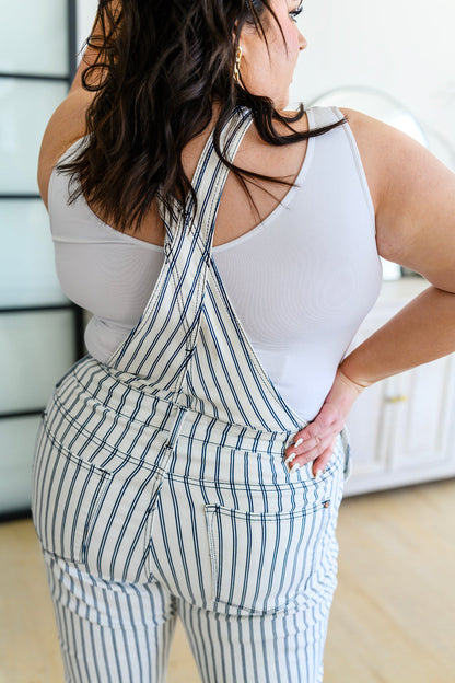 Judy Blue • Railroad Stripe Overalls