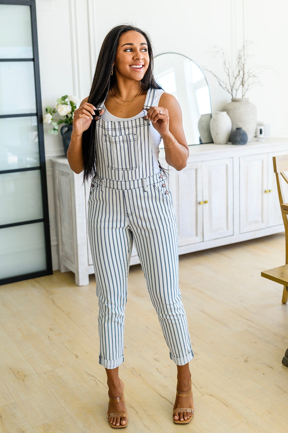 Judy Blue • Railroad Stripe Overalls