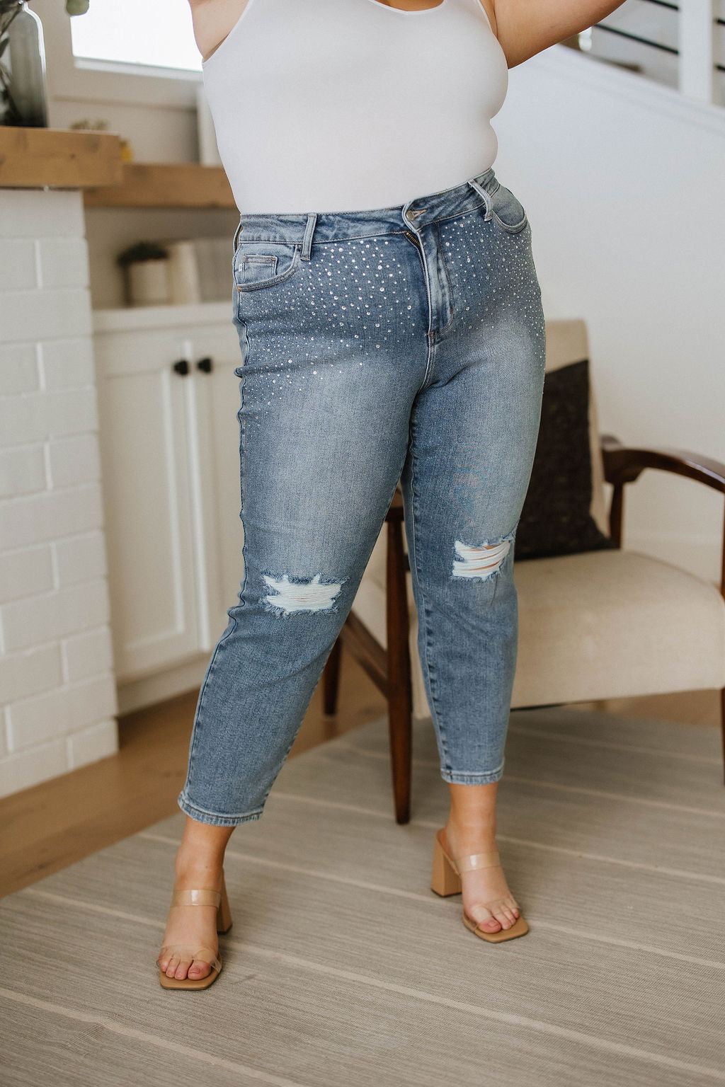 Judy Blue • Reese Rhinestone Slim Fit Jeans