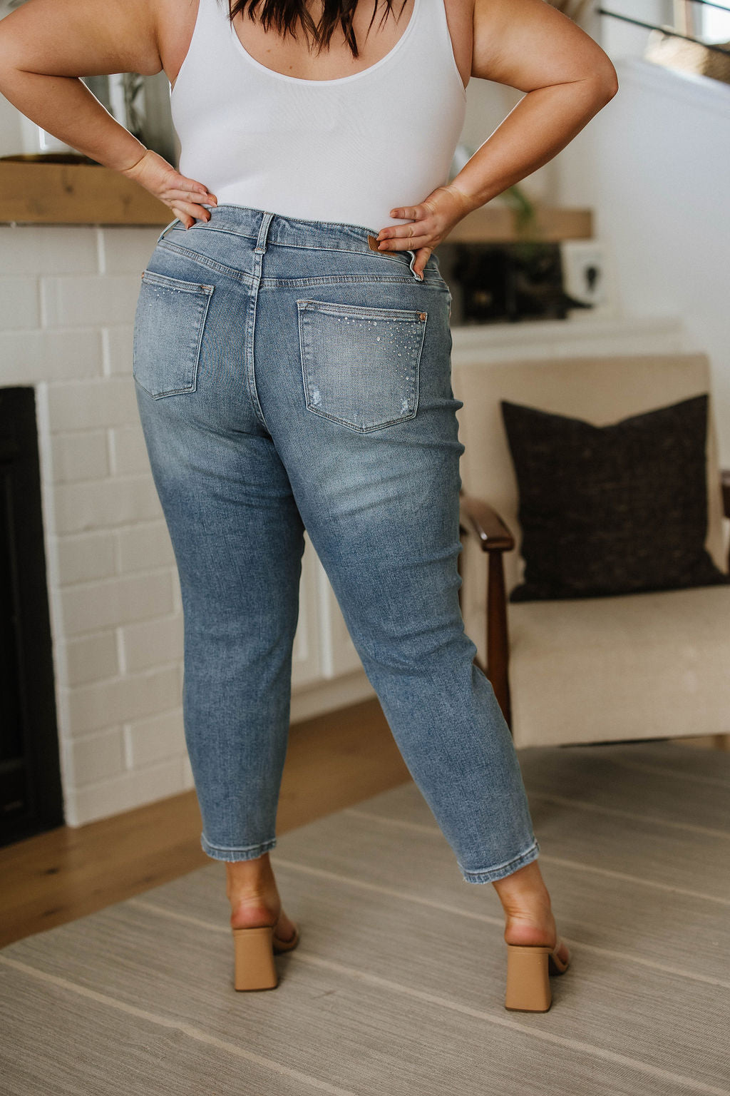 Judy Blue • Reese Rhinestone Slim Fit Jeans