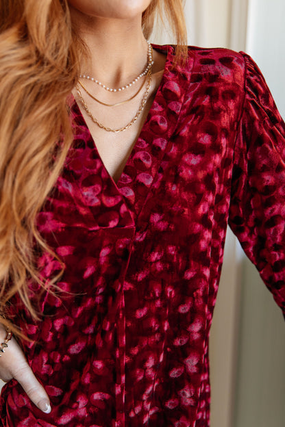 Jodifl • Regal Radiance V-Neck Velvet Dress
