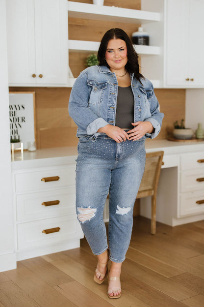 Judy Blue • Reese Rhinestone Slim Fit Jeans