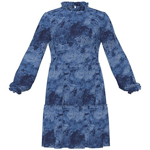 LuLaRoe Annabelle Ruffled Tiered Dress • Blue Wash