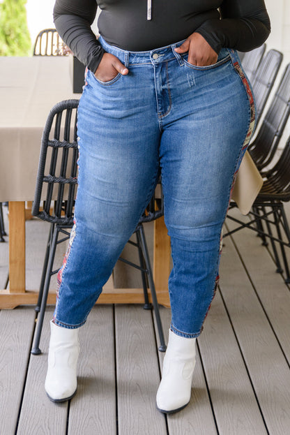 Judy Blue • Rio Western Print Relaxed Jeans