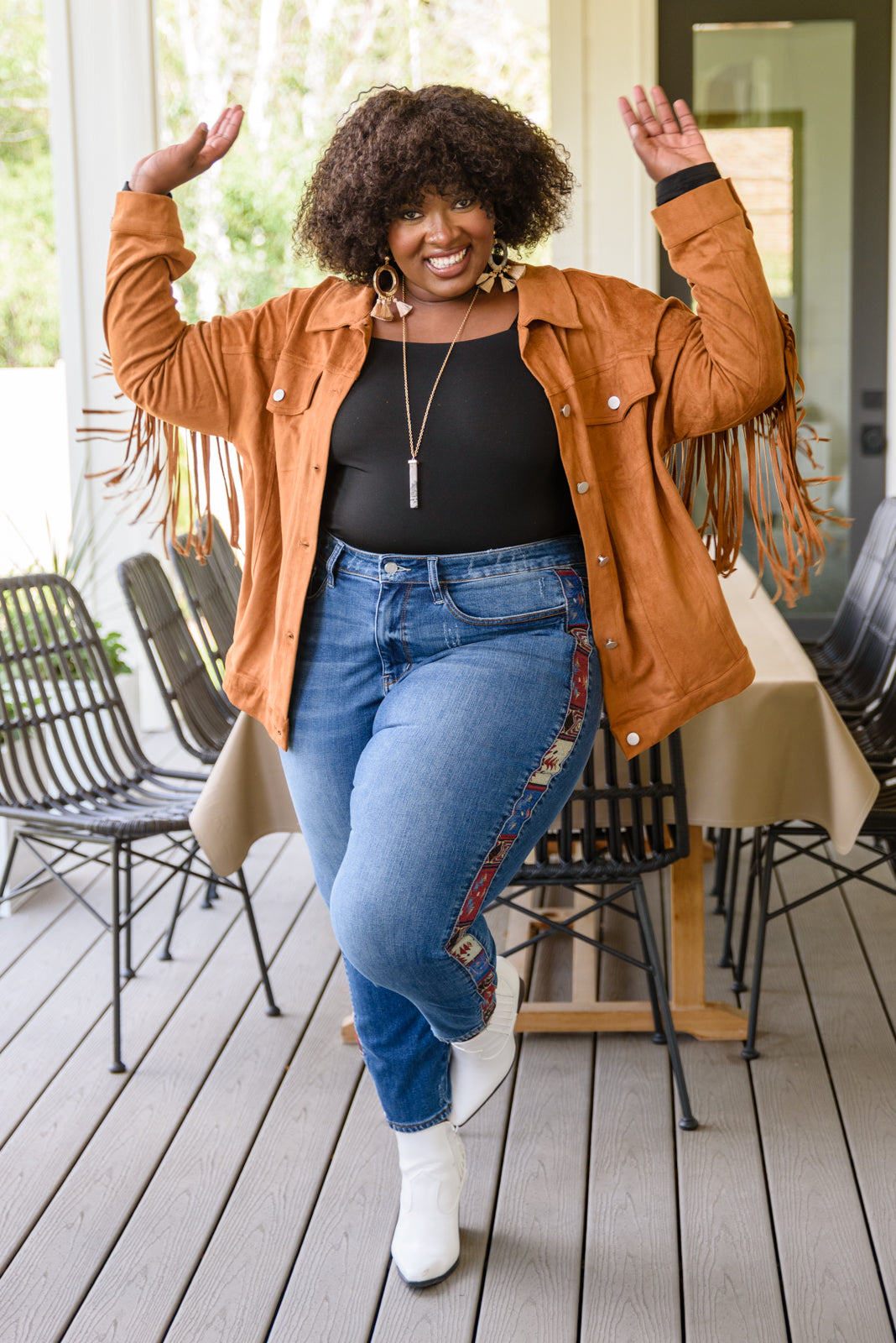 Judy Blue • Rio Western Print Relaxed Jeans