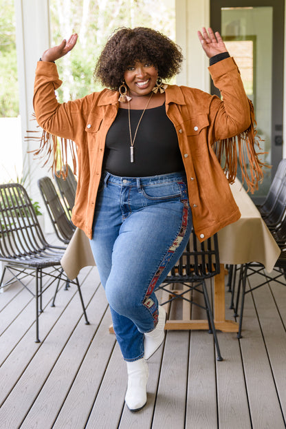 Judy Blue • Rio Western Print Relaxed Jeans