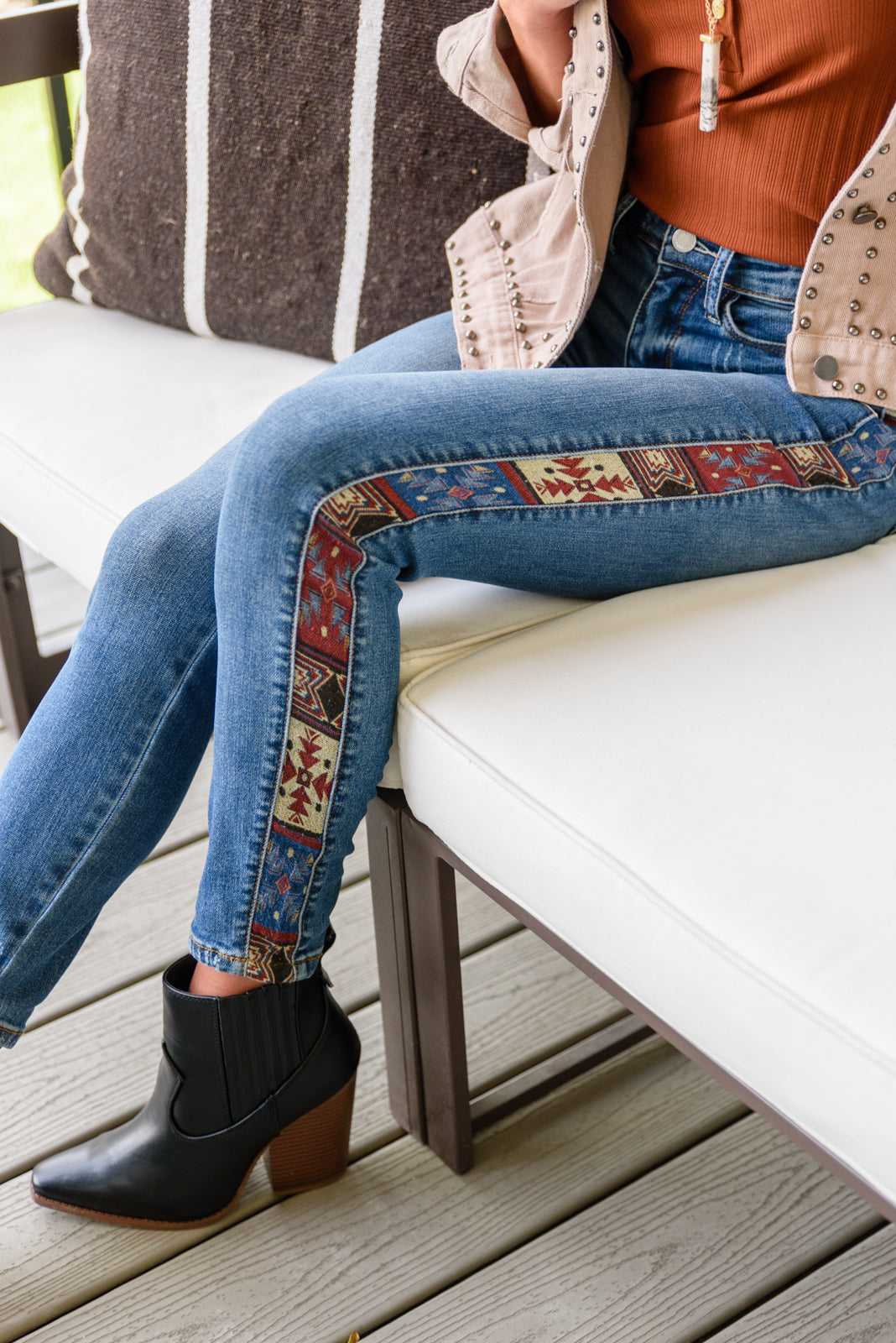 Judy Blue • Rio Western Print Relaxed Jeans