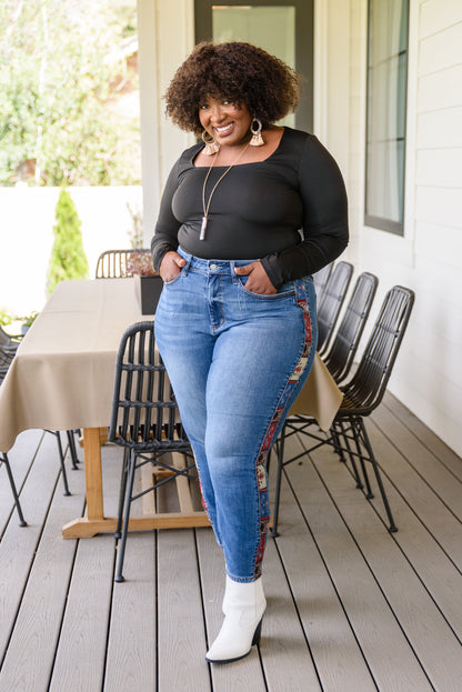 Judy Blue • Rio Western Print Relaxed Jeans