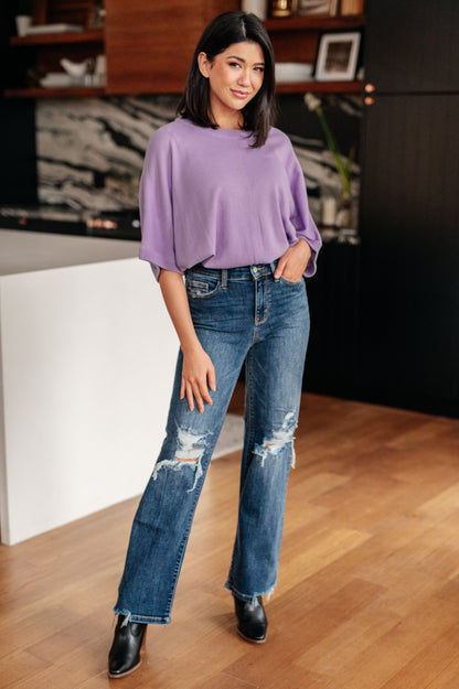Judy Blue • Rose High Rise 90's Straight Jeans in Dark Wash