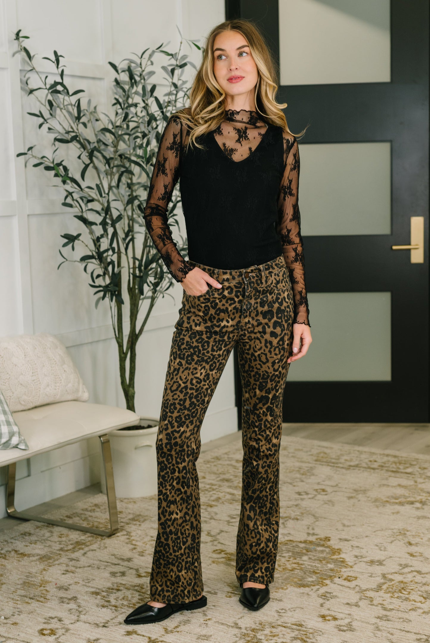 Judy Blue • Roxy • High Waist Bootcut Leopard Print