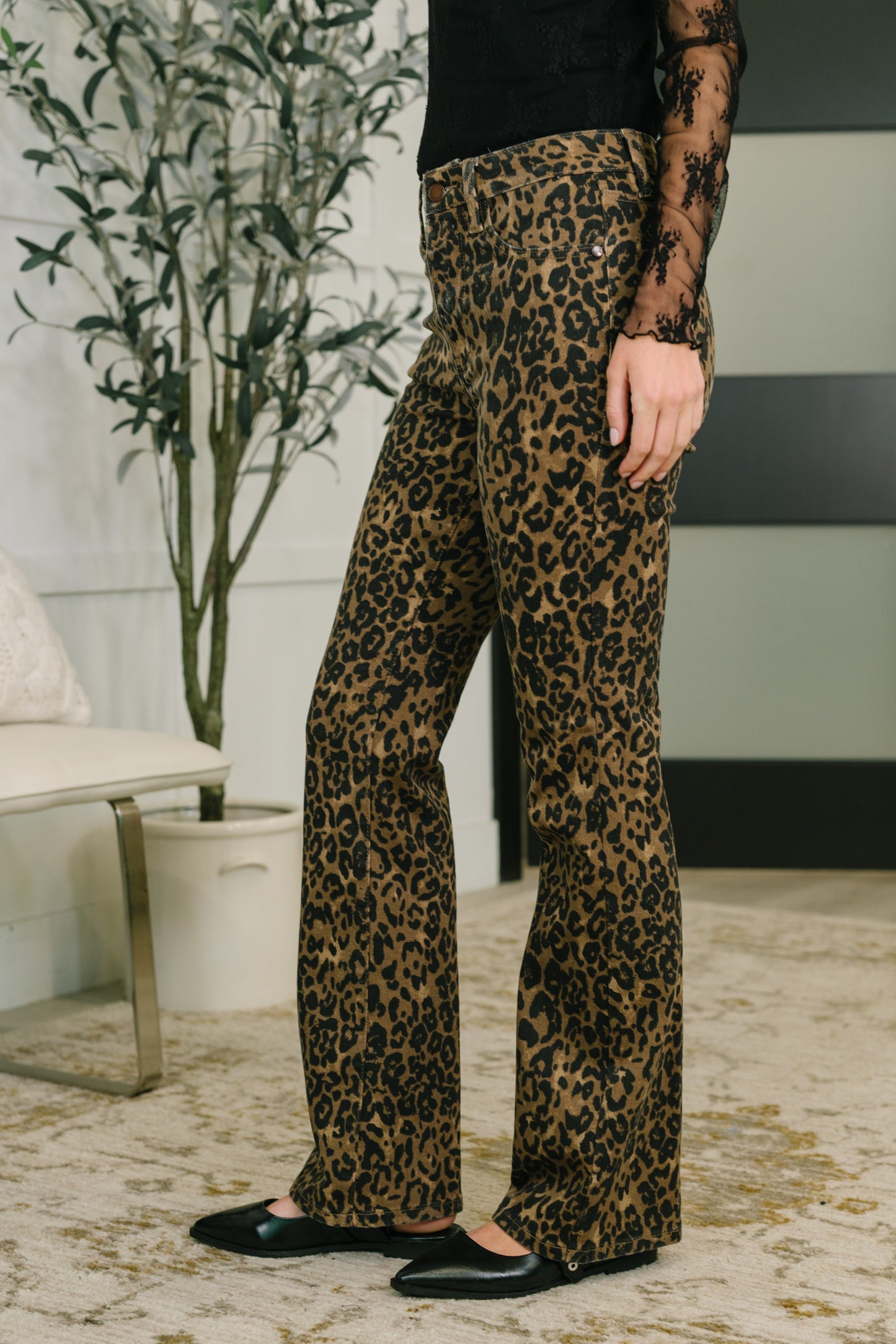 Judy Blue • Roxy • High Waist Bootcut Leopard Print